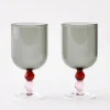 GigiandTom Allegra Wine Glass Duo Smoke| Drink & Barware