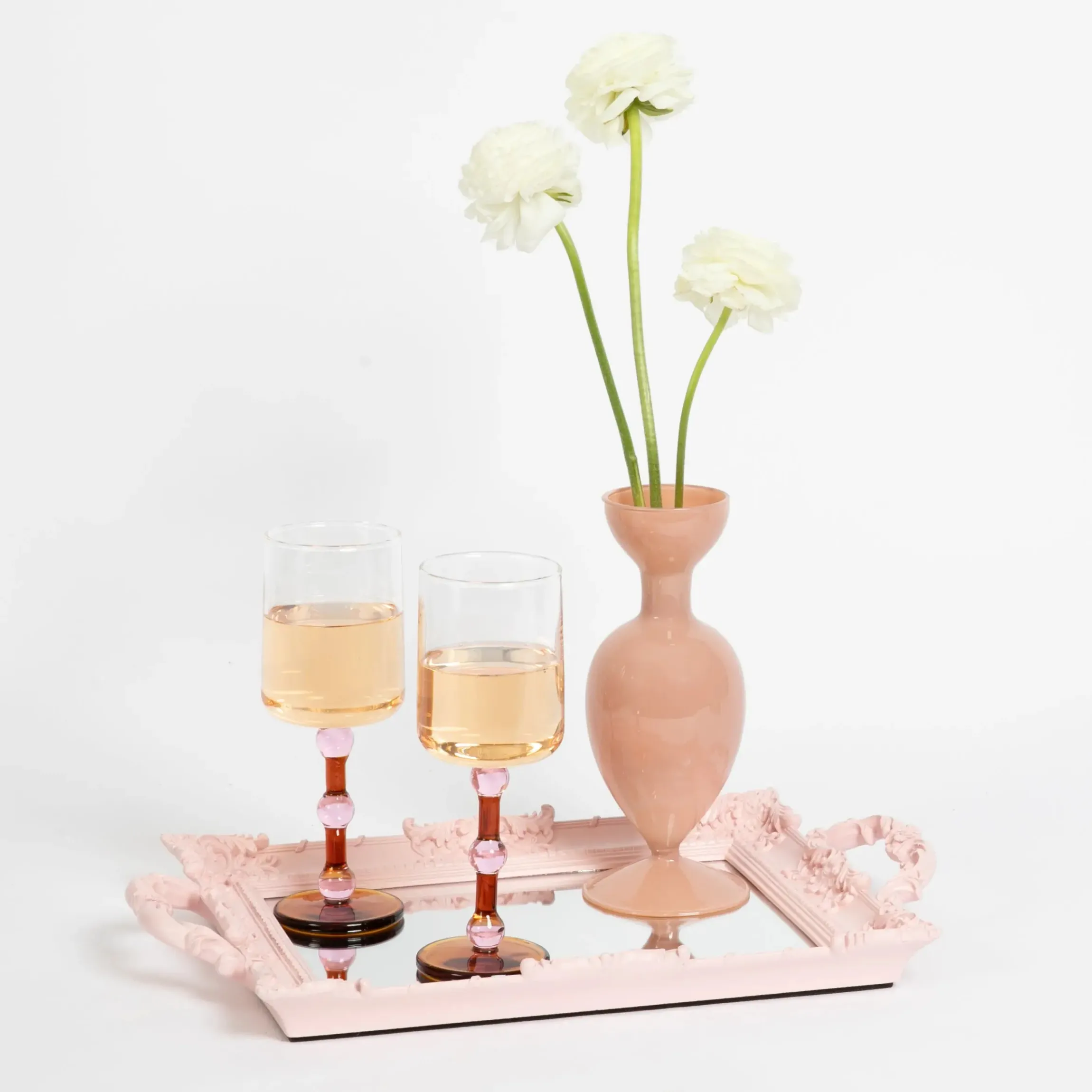 GigiandTom Aphrodite Milk Glass Vase Pink| Vases & Planters