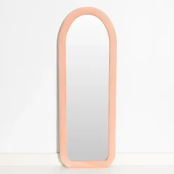 GigiandTom Archway Velvet Full Length Mirror Peach| Furniture, Mirrors & Lighting