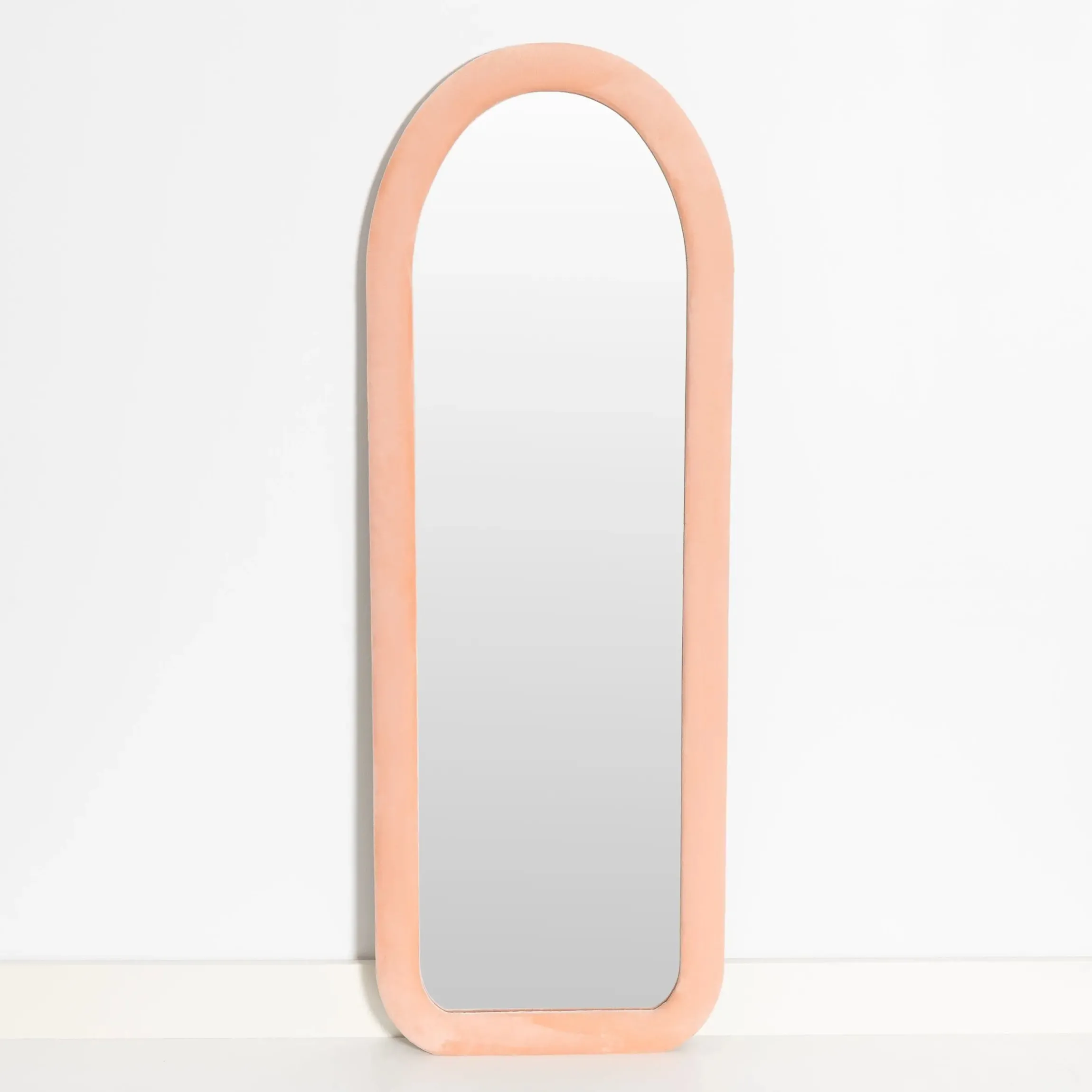 GigiandTom Archway Velvet Full Length Mirror Peach| Furniture, Mirrors & Lighting