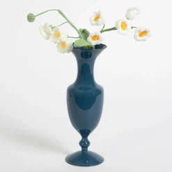 GigiandTom Astora Milk Glass Vase Navy| Vases & Planters