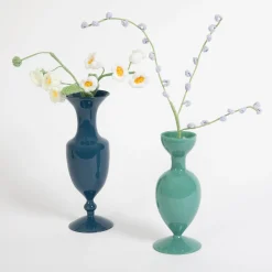 GigiandTom Astora Milk Glass Vase Navy| Vases & Planters