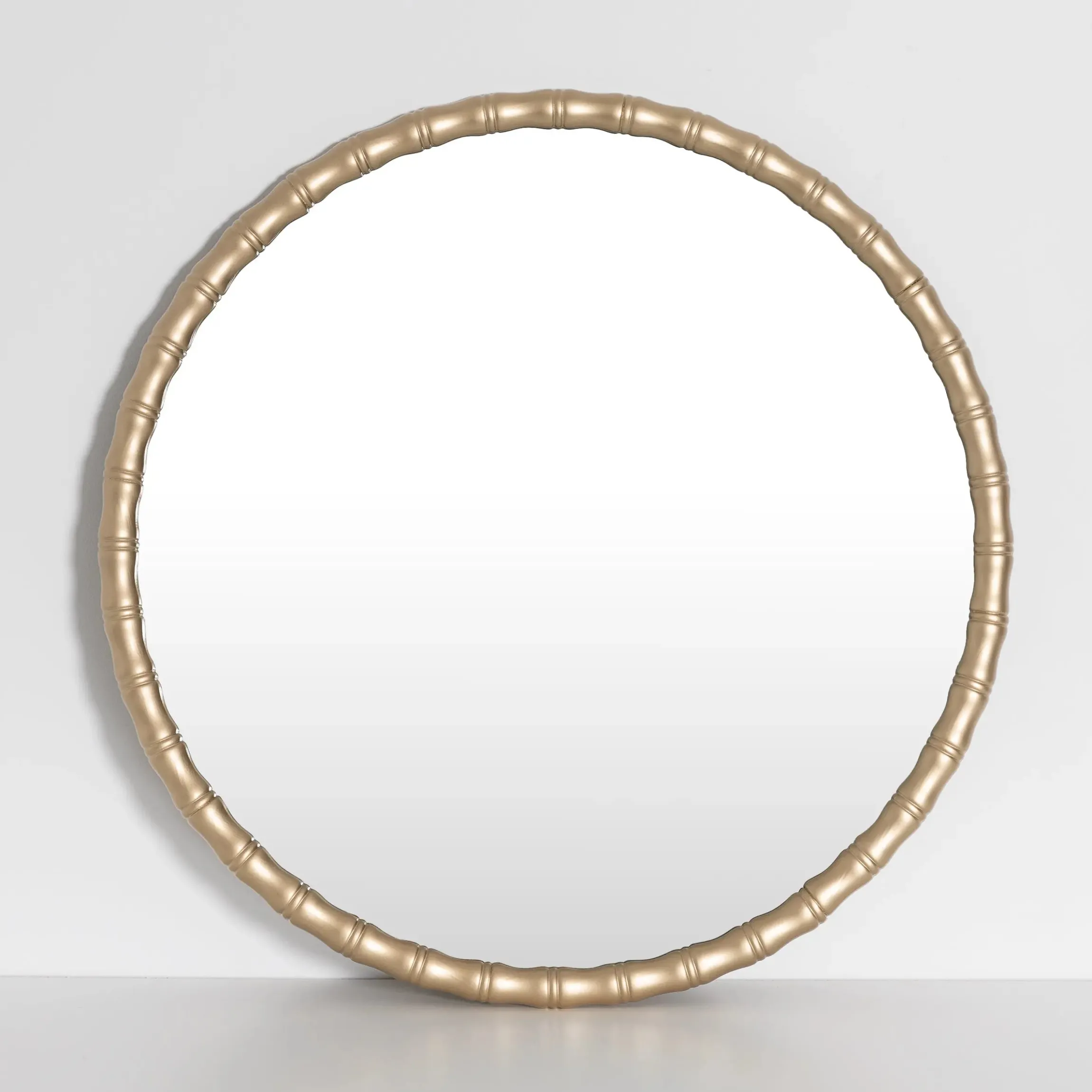 GigiandTom Bamboo Round Wooden Wall Mirror Gold| Furniture, Mirrors & Lighting