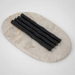 GigiandTom Bamboo Taper Candle 4 Pack Black| Candles & Candle Holders