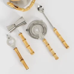 GigiandTom Bamboozled Ice Bucket & Bar Tool Kit Steel/Timber| Drink & Barware