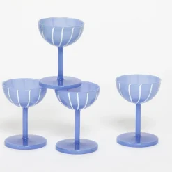 GigiandTom Bandeau Shot Glass Set of 4 Blue| Drink & Barware