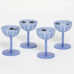 GigiandTom Bandeau Shot Glass Set of 4 Blue| Drink & Barware