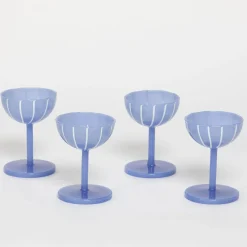 GigiandTom Bandeau Shot Glass Set of 4 Blue| Drink & Barware