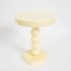GigiandTom Beaded Lacquered Side Table Off White| Furniture, Mirrors & Lighting