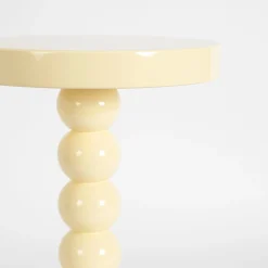GigiandTom Beaded Lacquered Side Table Off White| Furniture, Mirrors & Lighting