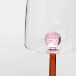 GigiandTom Beaux Wine Glass Set of 2 Pink/Amber| Drink & Barware