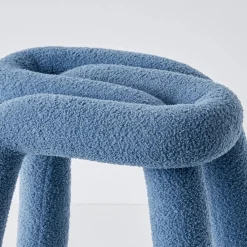 GigiandTom Berber Stool Boucle Blue| Furniture, Mirrors & Lighting