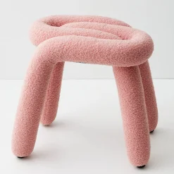 GigiandTom Berber Stool Boucle Pink| Furniture, Mirrors & Lighting