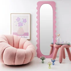 GigiandTom Berber Stool Boucle Pink| Furniture, Mirrors & Lighting