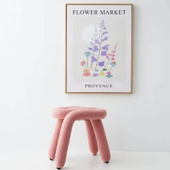 GigiandTom Berber Stool Boucle Pink| Furniture, Mirrors & Lighting