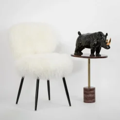 GigiandTom Black Rhino Ceramic Sculpture| Decor