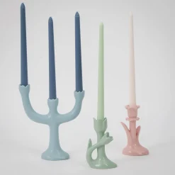 GigiandTom Bluebell Ceramic Taper Candle Candelabra| Candles & Candle Holders