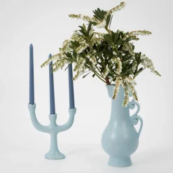 GigiandTom Bluebell Ceramic Taper Candle Candelabra| Candles & Candle Holders