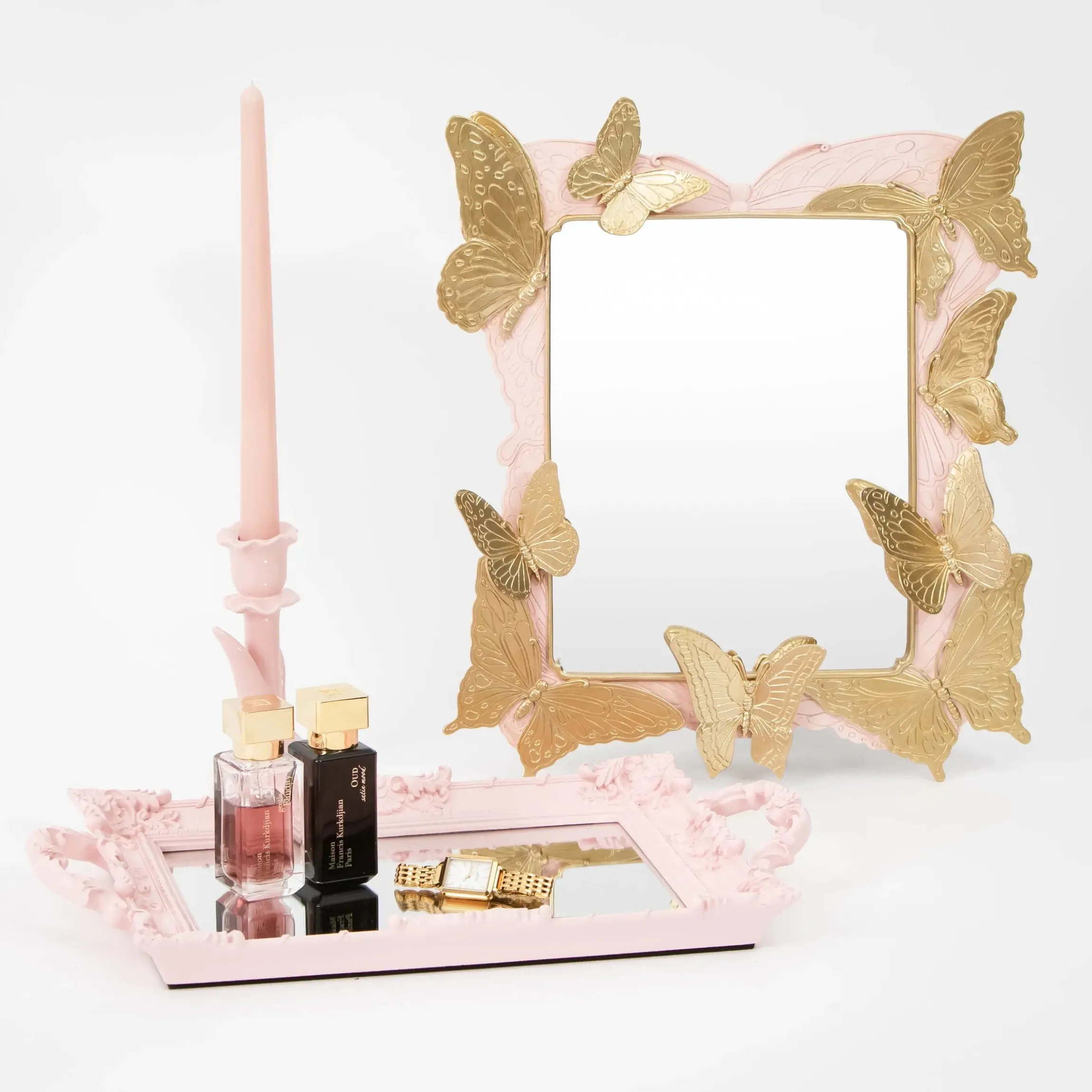 GigiandTom Blushing Butterflies Resin Wall Mirror| Furniture, Mirrors & Lighting
