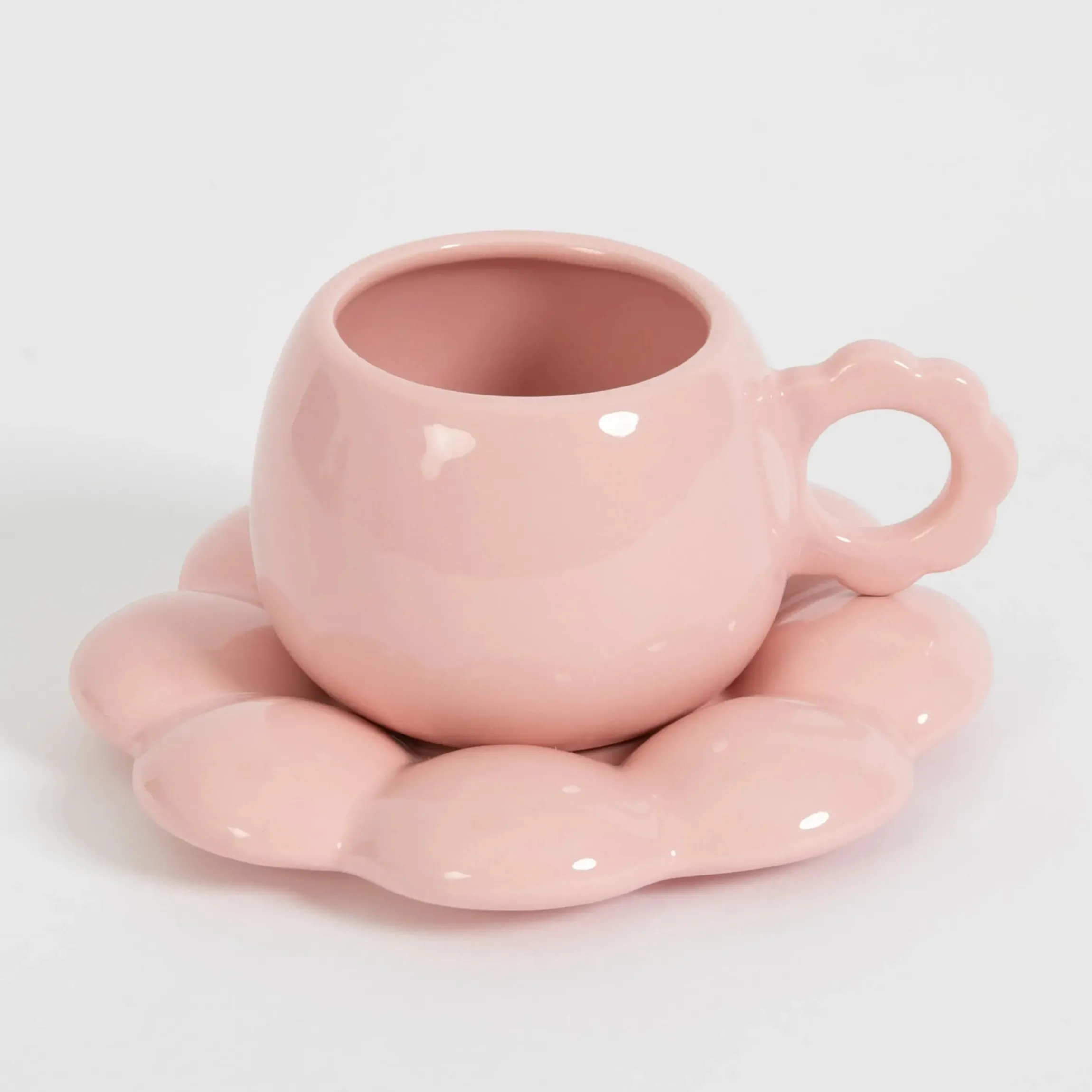 GigiandTom Botanica Ceramic Tea Cup & Saucer Pink| Kitchen & Dining