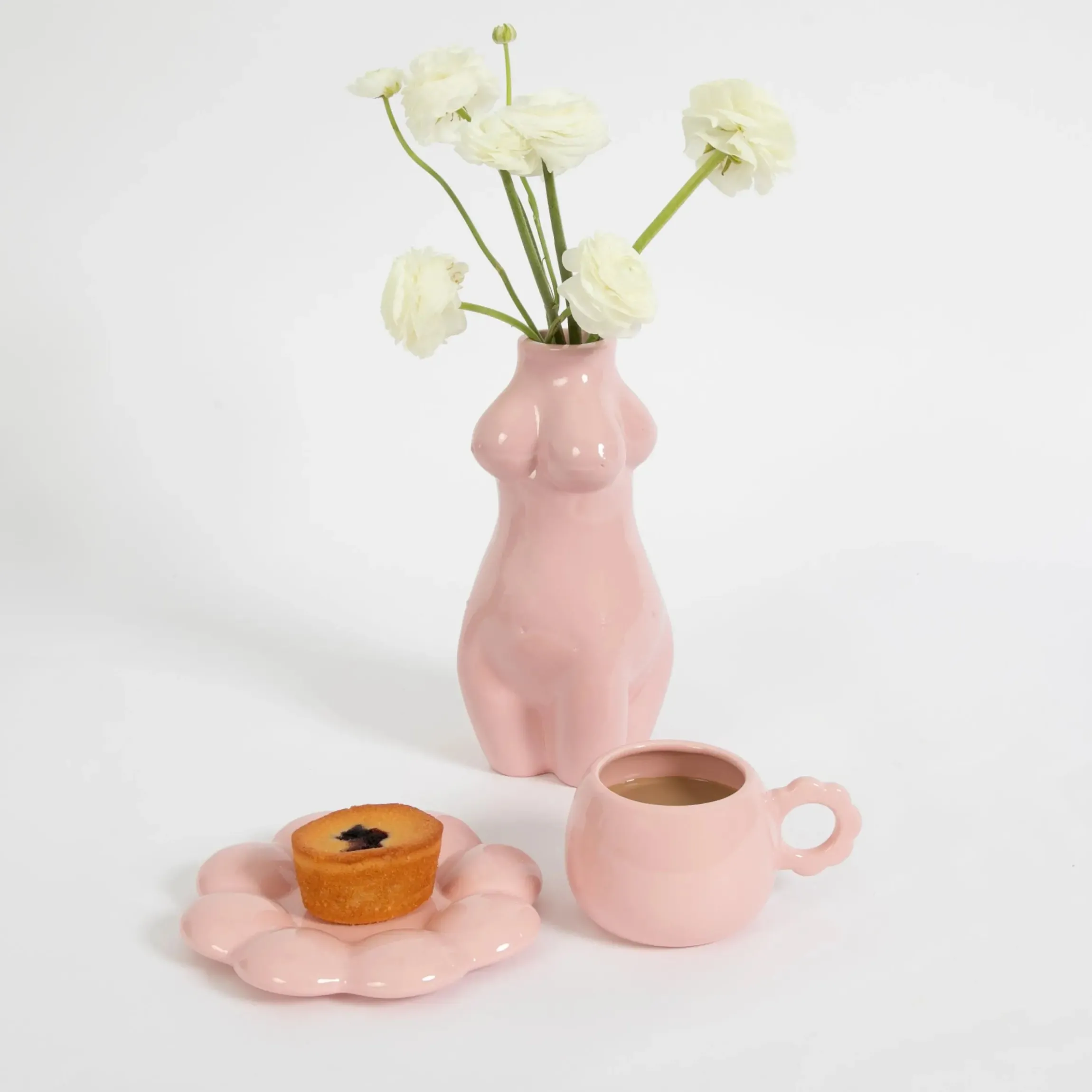 GigiandTom Botanica Ceramic Tea Cup & Saucer Pink| Kitchen & Dining