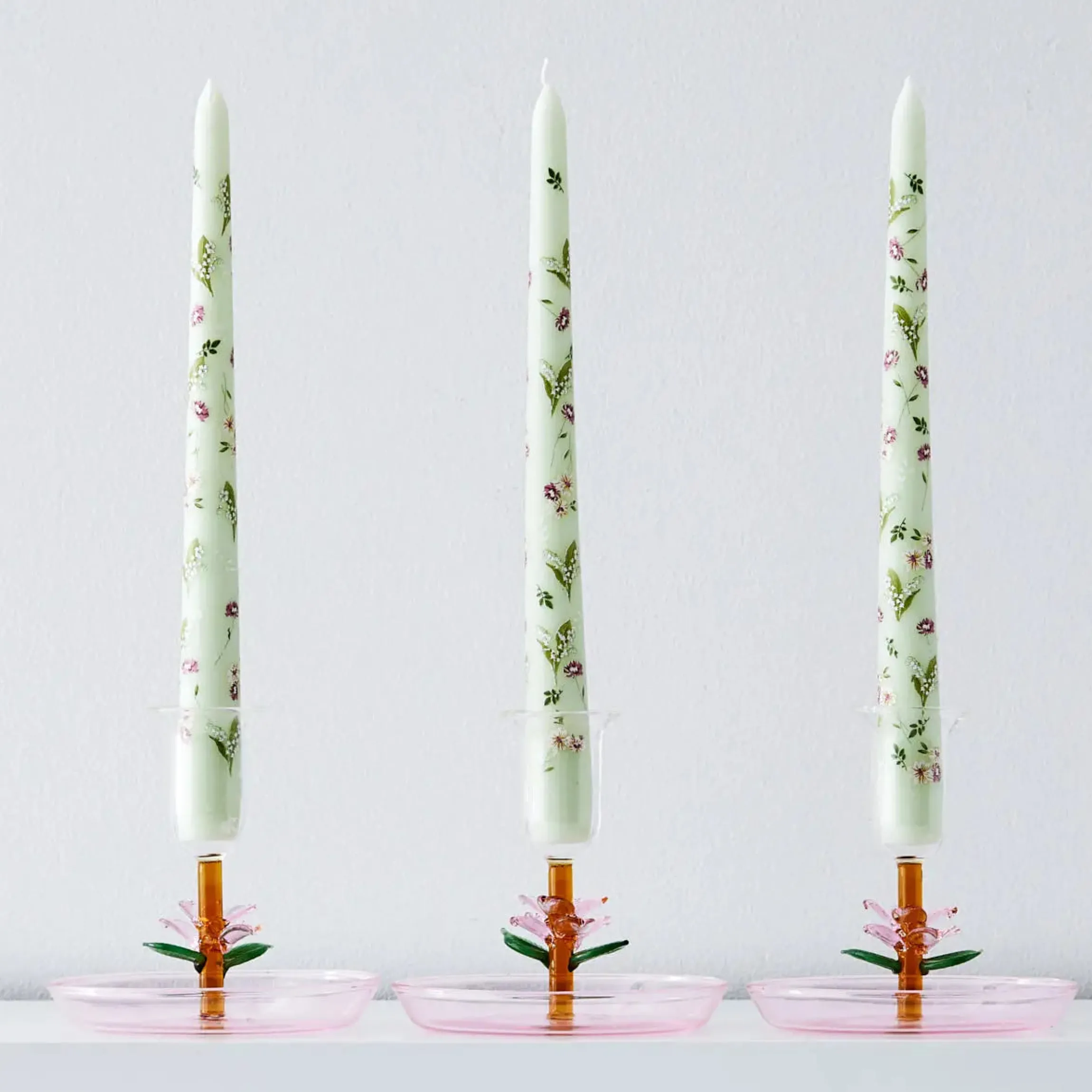 GigiandTom Bouquet Soy Taper Candle 4 Pack Sage| Candles & Candle Holders