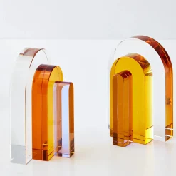 GigiandTom Bow Crystal Bookends Amber Purple| Decor
