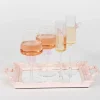 GigiandTom Bow Wine Glass Clear Set Pink| Drink & Barware