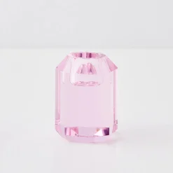 GigiandTom Briolette Crystal Taper Candle Holder Pink| Candles & Candle Holders