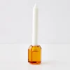 GigiandTom Briolette Crystal Taper Candle Holder Amber| Candles & Candle Holders