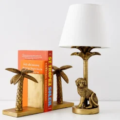 GigiandTom Charlie Chimp Resin Table Lamp Gold| Furniture, Mirrors & Lighting