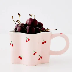 GigiandTom Cherry Ceramic Mug Pink| Pre-order|Kitchen & Dining