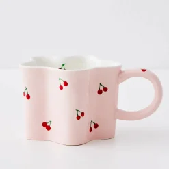 GigiandTom Cherry Ceramic Mug Pink| Pre-order|Kitchen & Dining