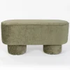 GigiandTom Chubby Chenille Bench Seat Green| Furniture, Mirrors & Lighting