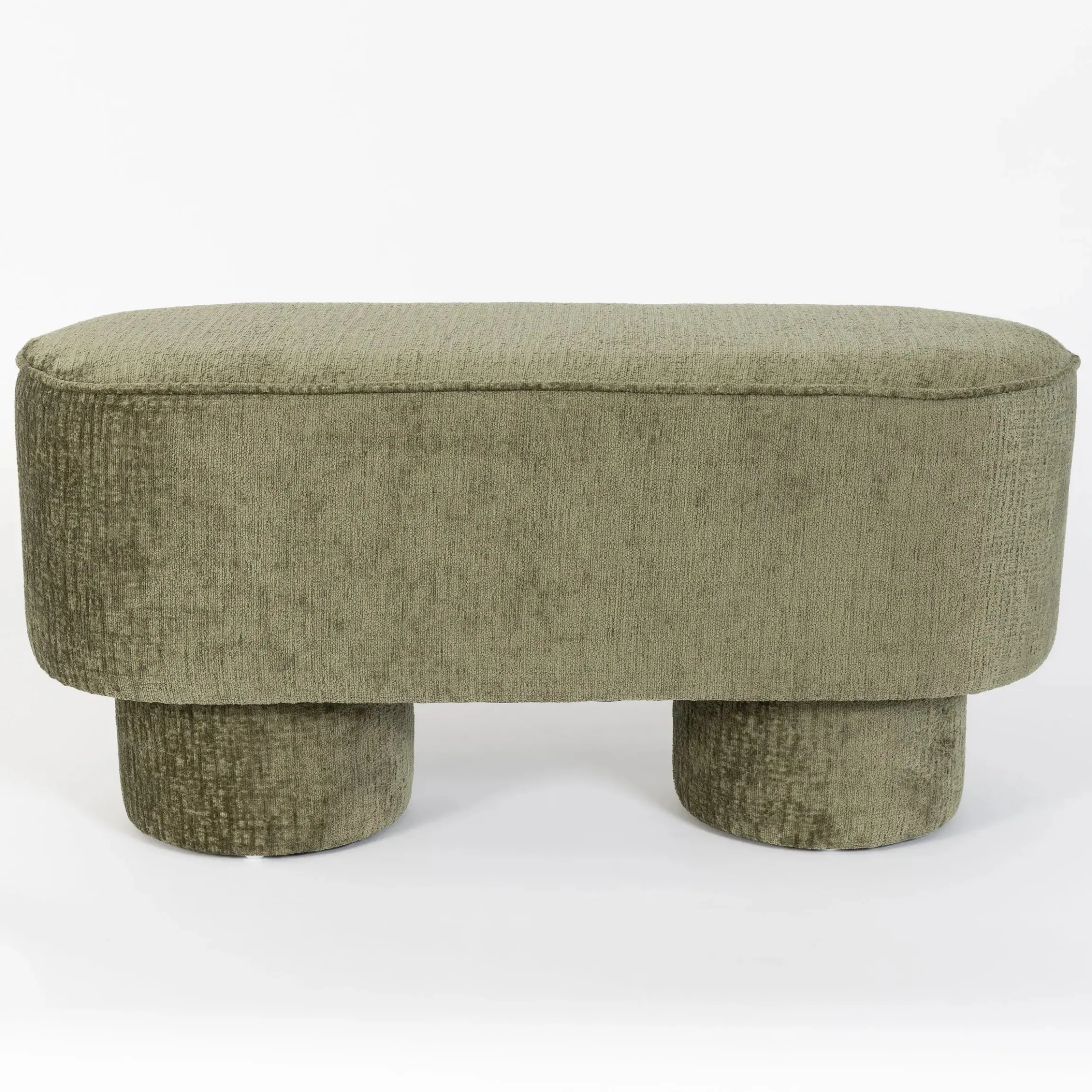 GigiandTom Chubby Chenille Bench Seat Green| Furniture, Mirrors & Lighting