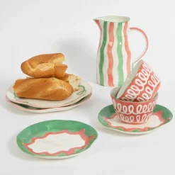 GigiandTom Curly Wurly Ceramic Side Bowl Set of 2 Pink| Kitchen & Dining
