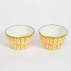 GigiandTom Curly Wurly Ceramic Side Bowl Set of 2 Yellow| Kitchen & Dining