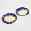 GigiandTom Curly Wurly Ceramic Side Plate Set of 2 Blue| Kitchen & Dining