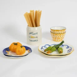 GigiandTom Curly Wurly Ceramic Side Plate Set of 2 Blue| Kitchen & Dining