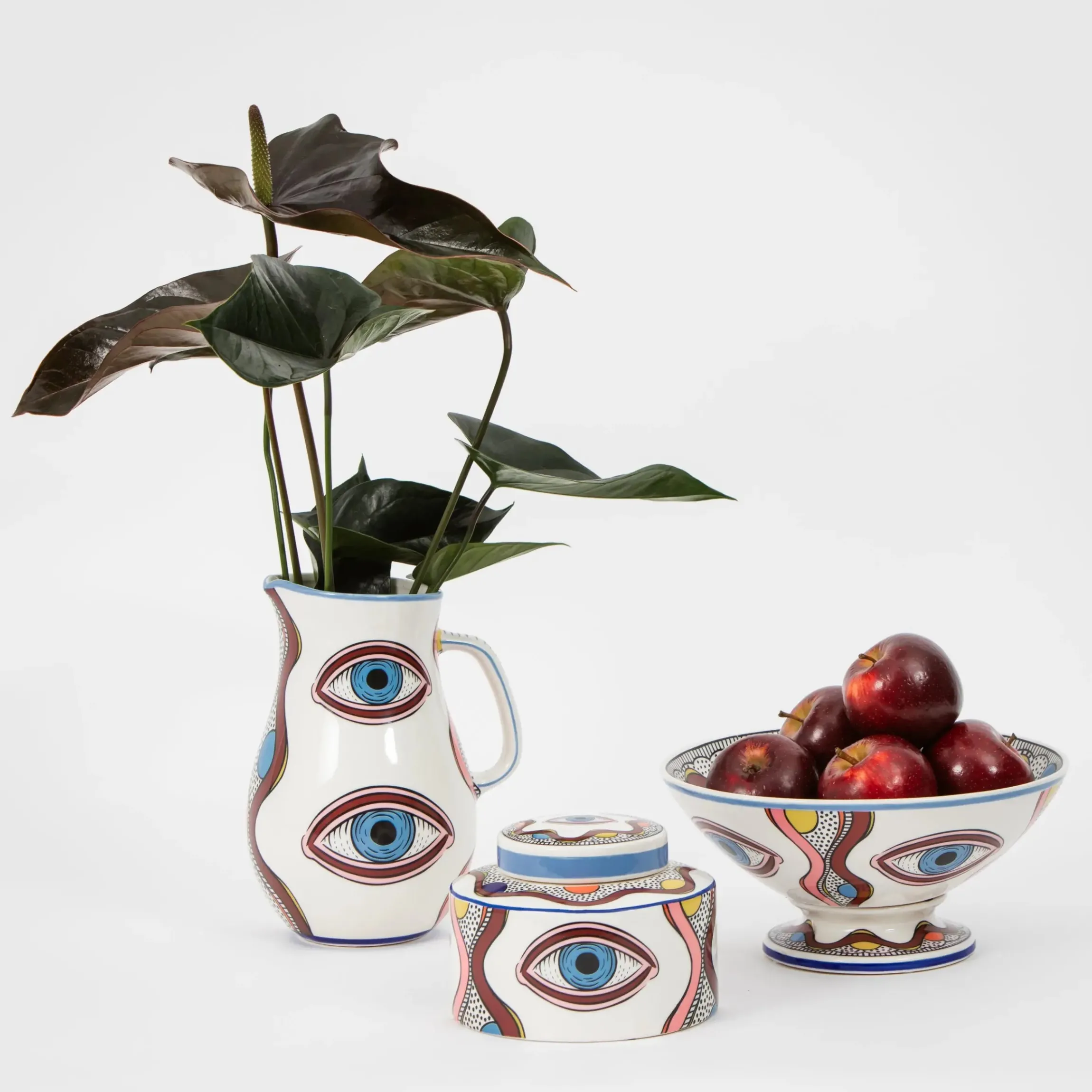 GigiandTom Evil Eye Ceramic Carafe| Kitchen & Dining