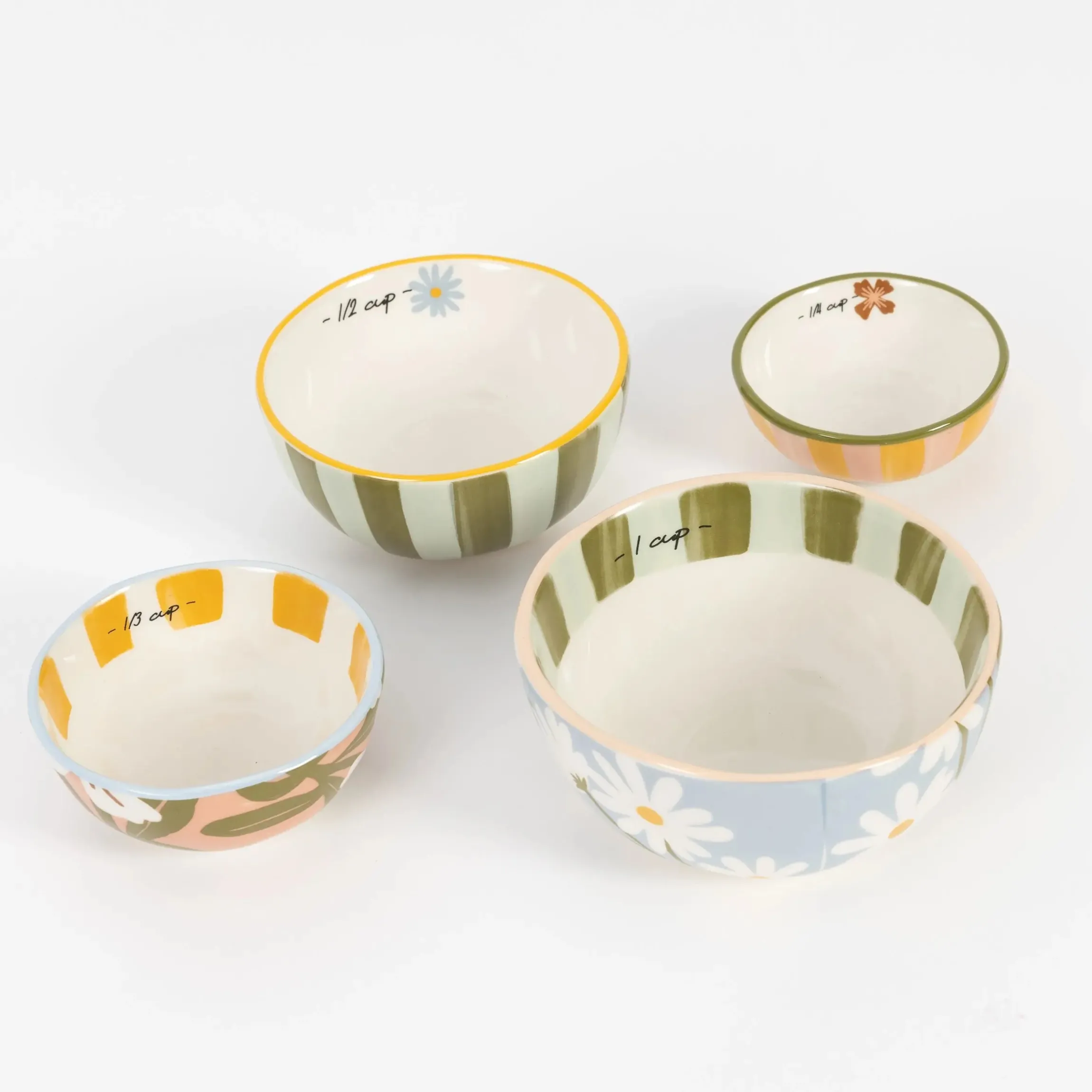 GigiandTom Fleur Ceramic Measuring Cups| Kitchen & Dining