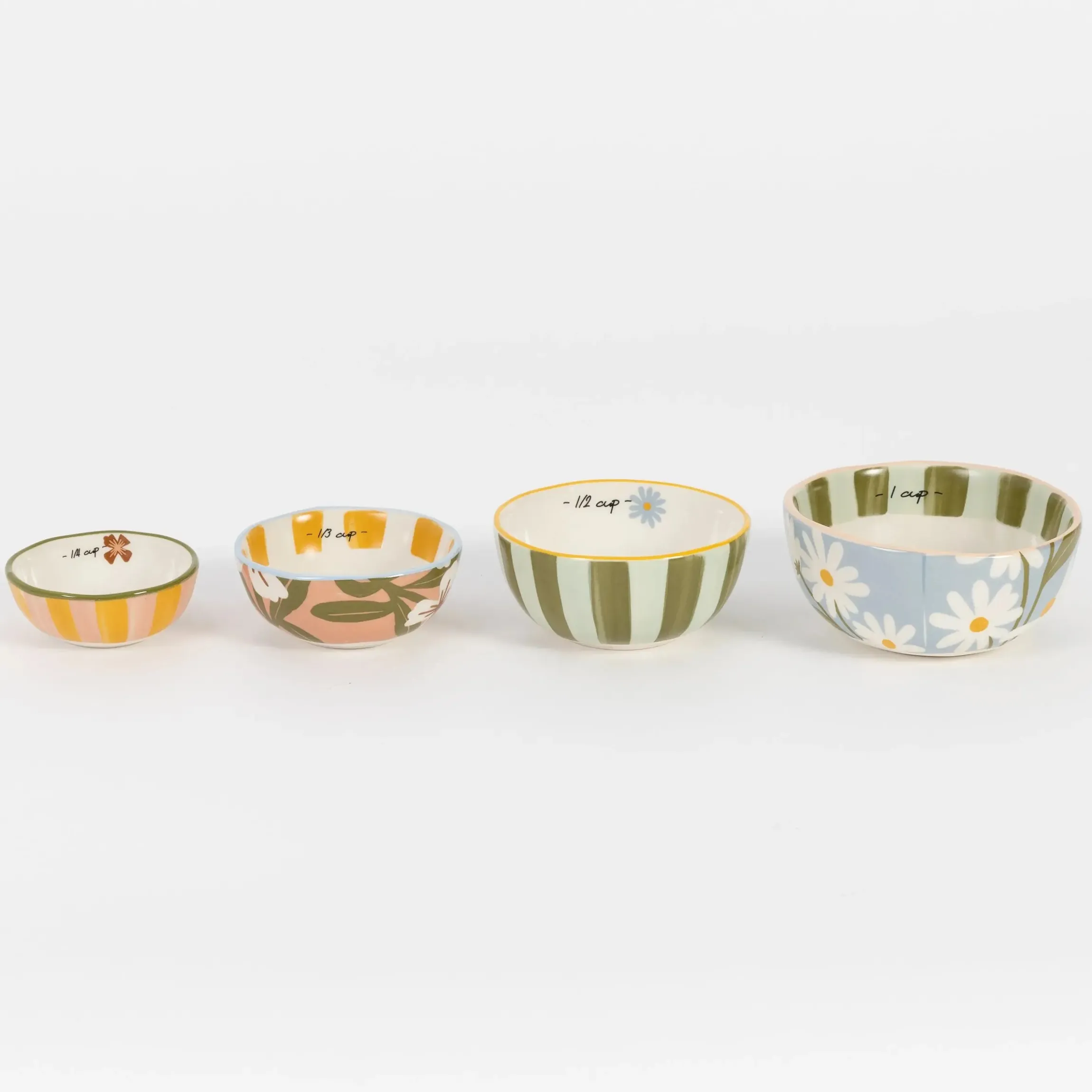 GigiandTom Fleur Ceramic Measuring Cups| Kitchen & Dining