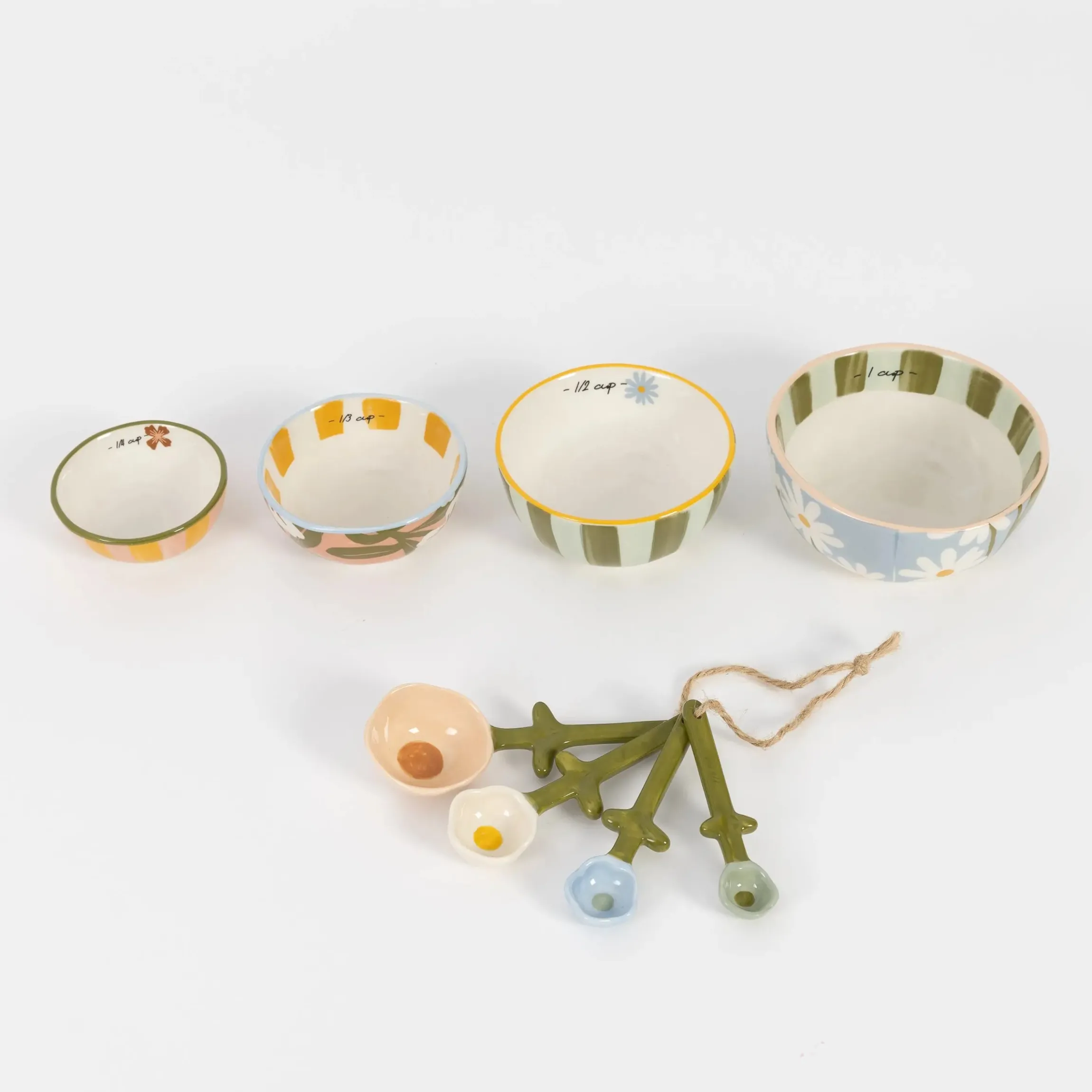 GigiandTom Fleur Ceramic Measuring Cups| Kitchen & Dining