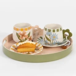 GigiandTom Fleur Ceramic Side Plate Set| Kitchen & Dining