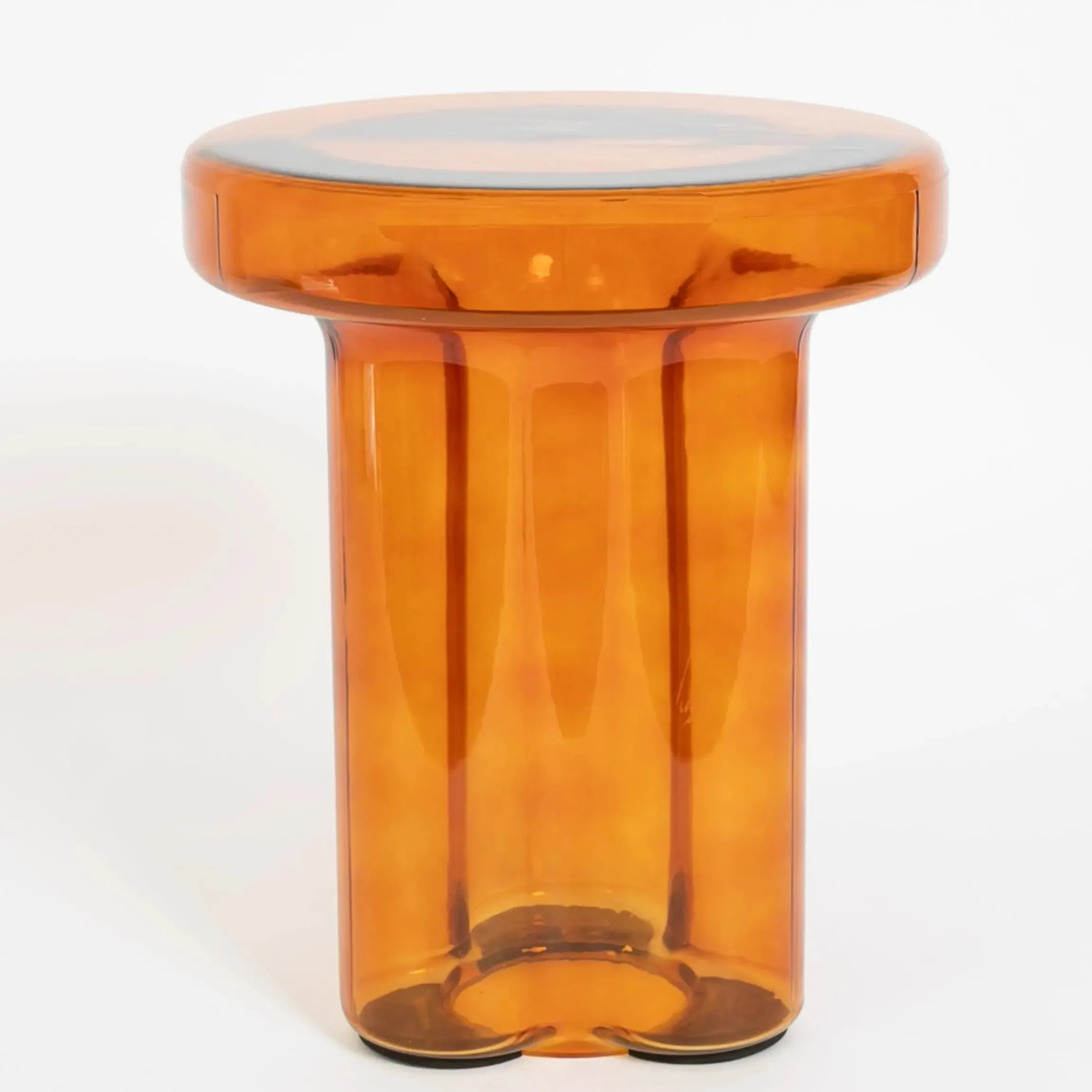 GigiandTom Glass Side Table Amber Glass| Furniture, Mirrors & Lighting