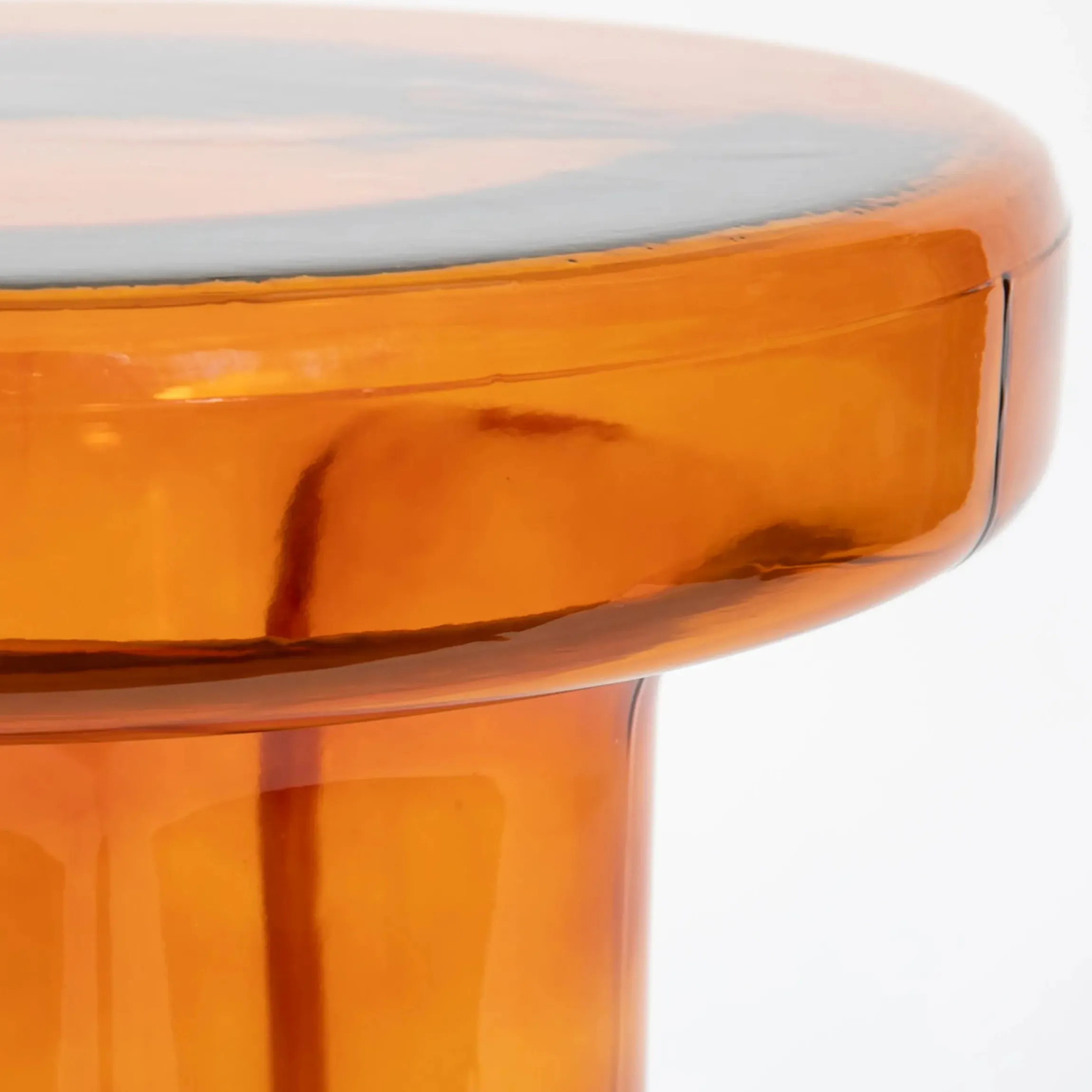 GigiandTom Glass Side Table Amber Glass| Furniture, Mirrors & Lighting