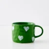 GigiandTom Heartfelt Ceramic Mug Green| Kitchen & Dining|Pre-order