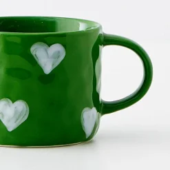 GigiandTom Heartfelt Ceramic Mug Green| Kitchen & Dining|Pre-order