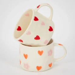 GigiandTom Heartfelt Ceramic Mug Pink Red| Pre-order|Kitchen & Dining