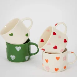GigiandTom Heartfelt Ceramic Mug Pink Red| Pre-order|Kitchen & Dining